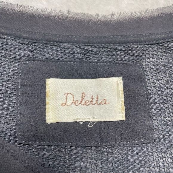 Anthropologie Deletta Cotton Blend Lightweight Sweater Size Large Grey - Picture 4 of 7